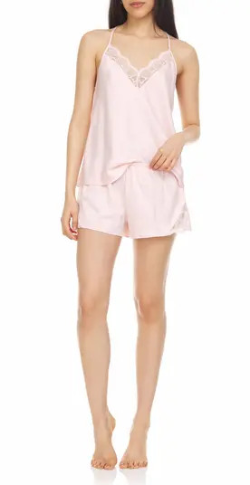Flora By Flora Nikrooz Kit Lace Trim Satin Camisole & Shorts 2-Piece Pajama Set | Nordstromrack | Nordstrom Rack