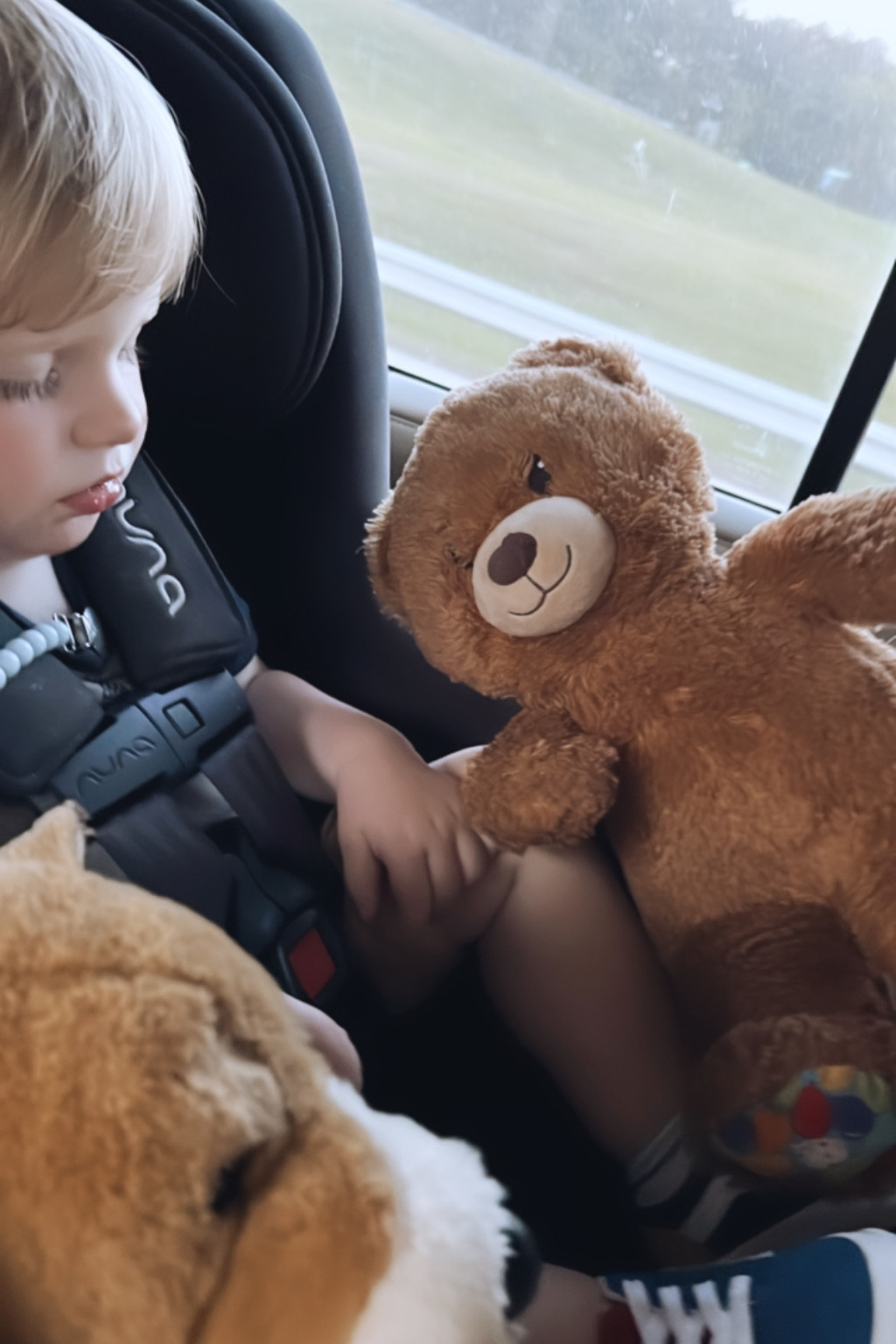 sweet sleepin’ baby boy on our way back home sweet home 🏡 after the sweetest beach getaway 🏝️ PS… peep 👀 the cutie new baby @vans 👟 - we are obsessed 😍 

#LTKfamily #LTKtravel #LTKbaby