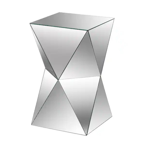 StyleCraft Crafted Mirror Pedestal Table - Overstock - 20730480 | Bed Bath & Beyond