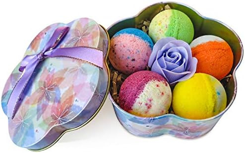 5+1 Bath Bombs Gift Set, 100% Handmade Pure Essential Oil Bath Bombs, Fizzy Spa for Moisturing Sk... | Amazon (US)
