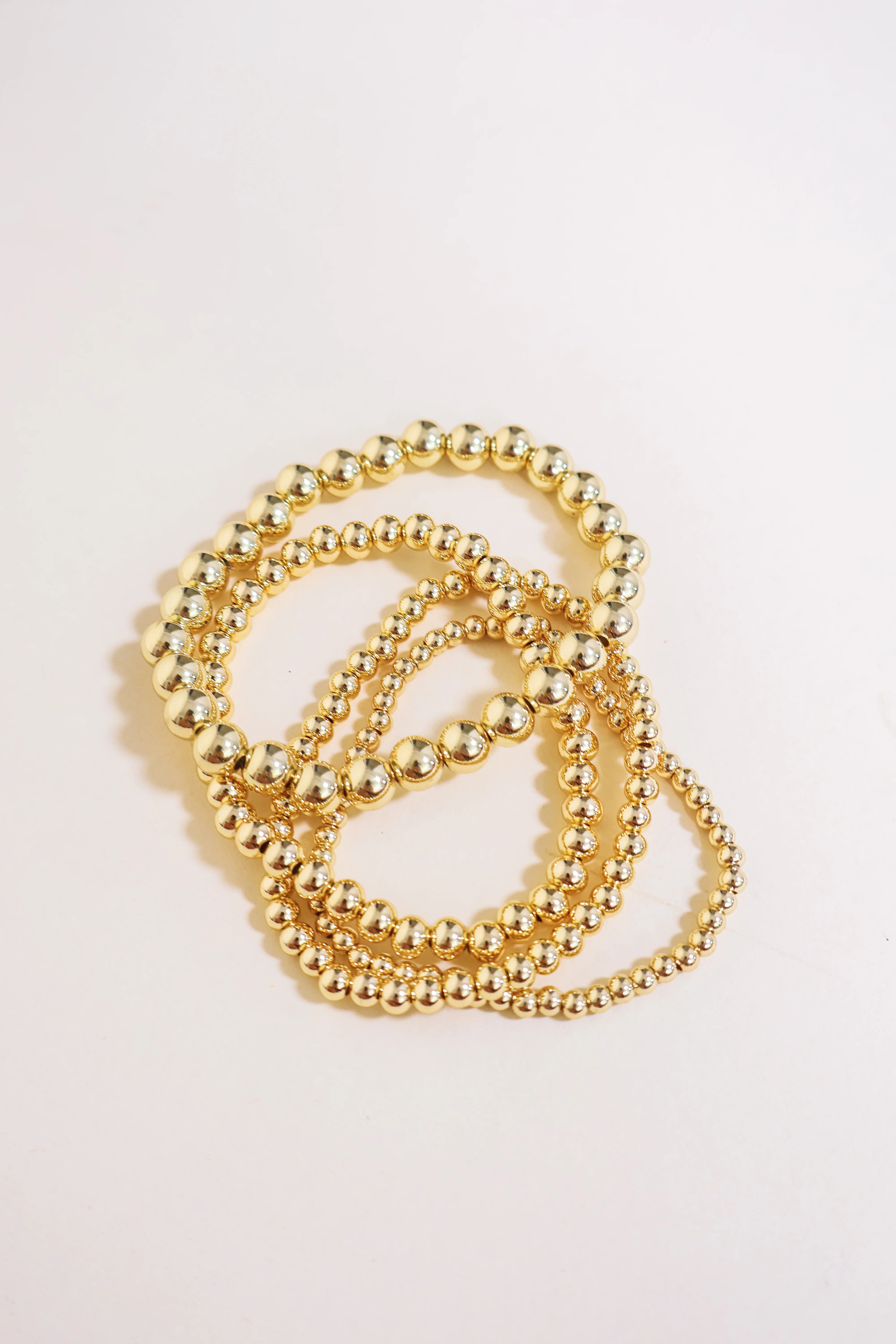 Bohemian Bead Bracelet Stack - Gold | Bates Boutique 