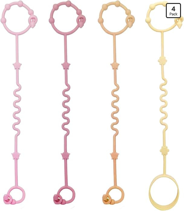 RTMOK Toy Straps for Baby, Silicone Setpacifier Clip,Applies to Car Seat Toy,Teether Toy,High Cha... | Amazon (US)