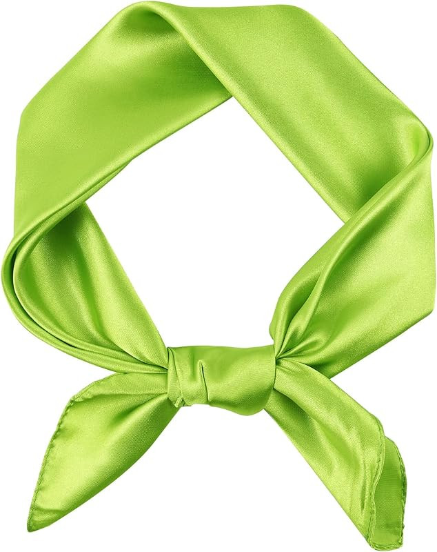 GERINLY Neckerchief Square Scarf Solid Color Accessories for Costume Silk Headband | Amazon (US)
