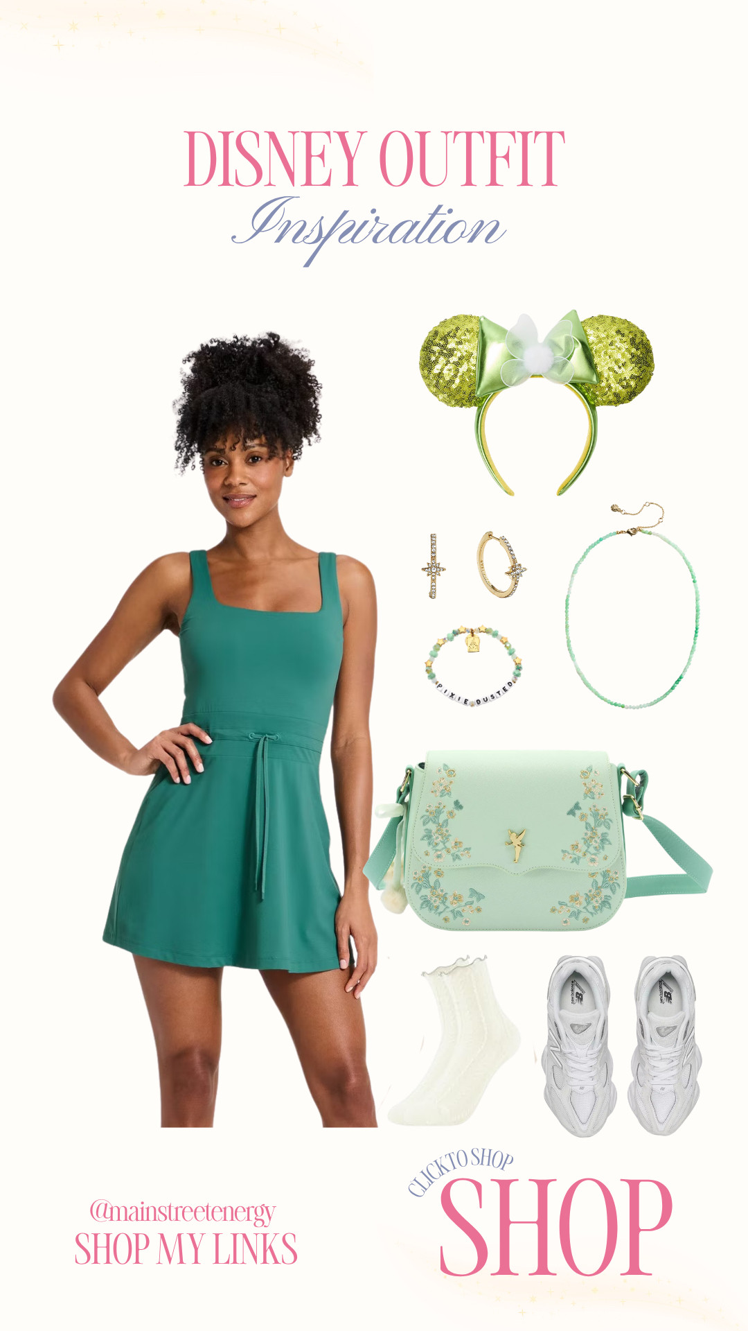 Tinkerbell inspired Disney World Outfit #disneystyle #disneyoutfitideas #tinkerbelloutfit 

 