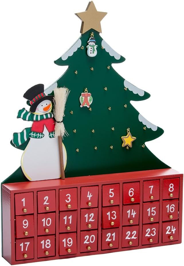 Kurt Adler Wooden Snowman with Tree Advent Calendar | Amazon (US)