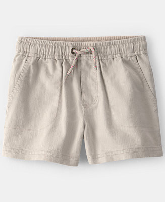 Boys' Toddler 2T-5T Elastic Waistband Twill Shorts | Macy's