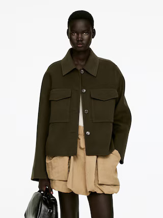 Double-Face Wool Overshirt | Arket UK