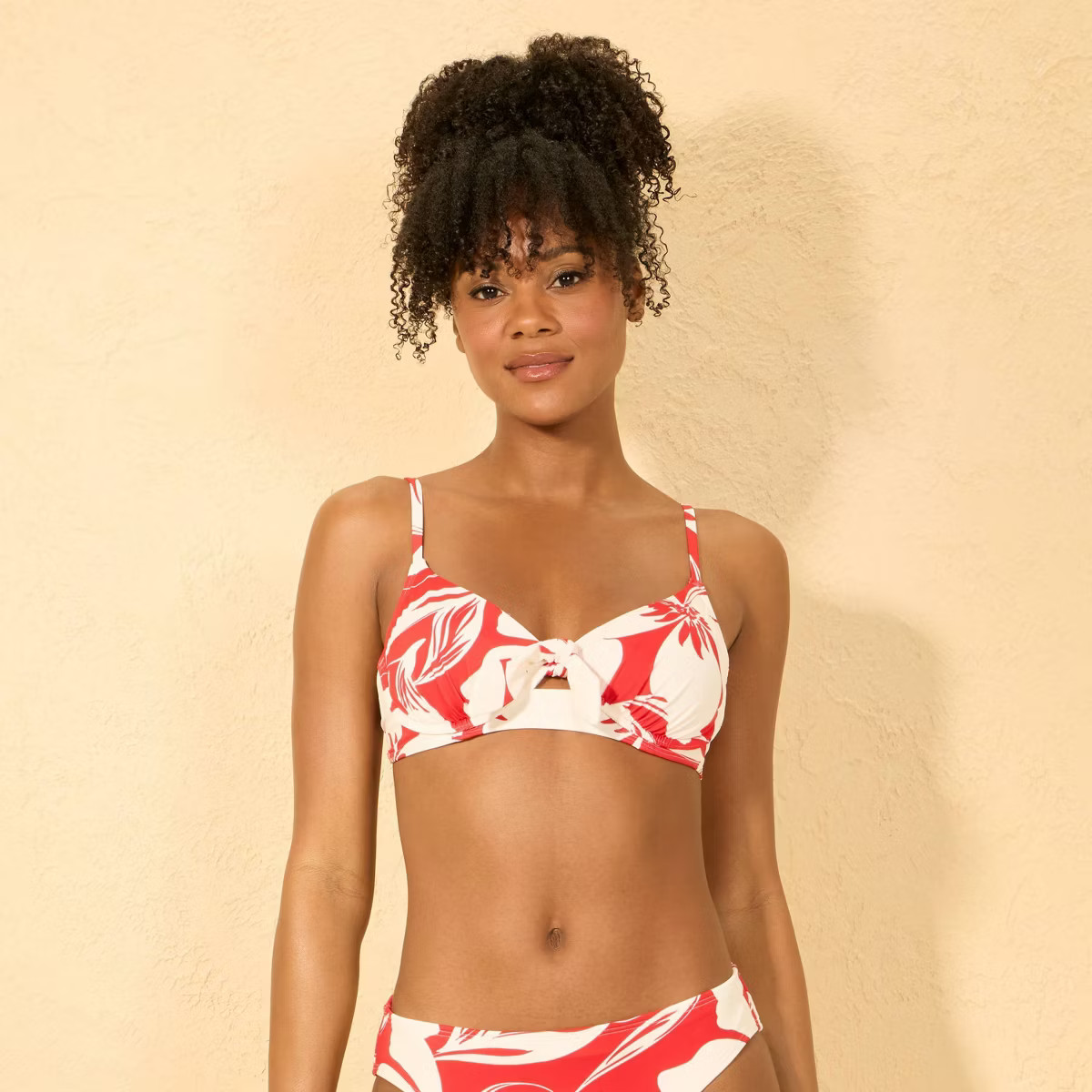 Women's Floral Print Underwire Bikini Top - Shade & Shore™ Red | Target