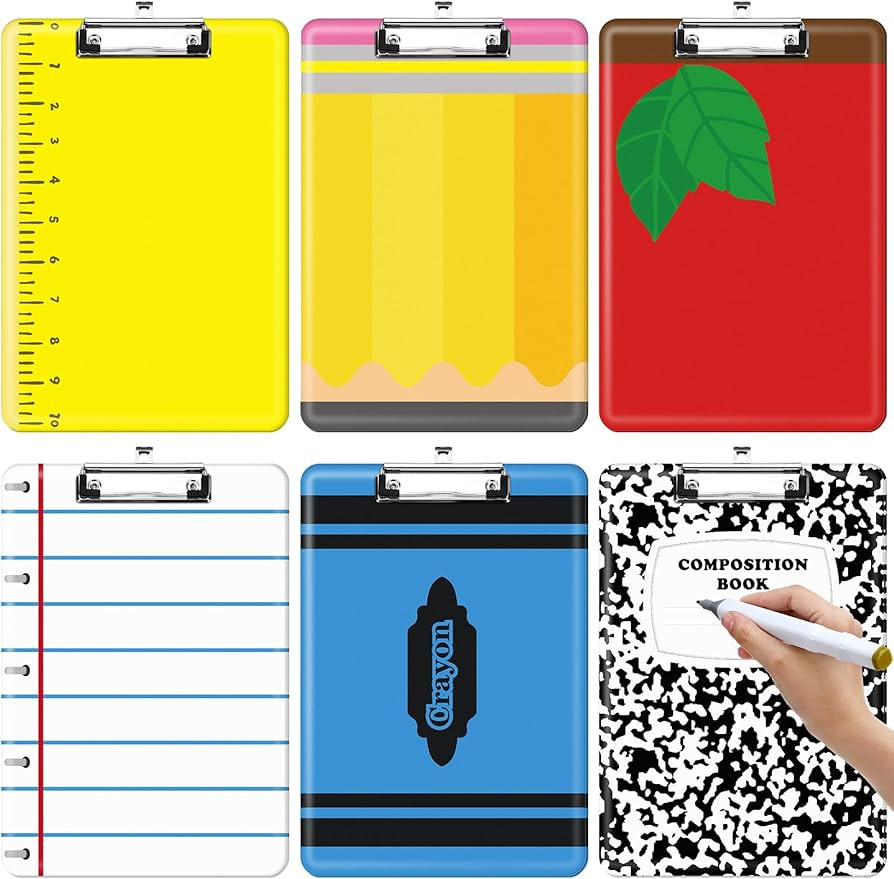 Seajan 6 Pcs Teacher Clipboard Bulk Back to School Appreciation Gift 8.7" x 12.6" Preschool Teach... | Amazon (US)