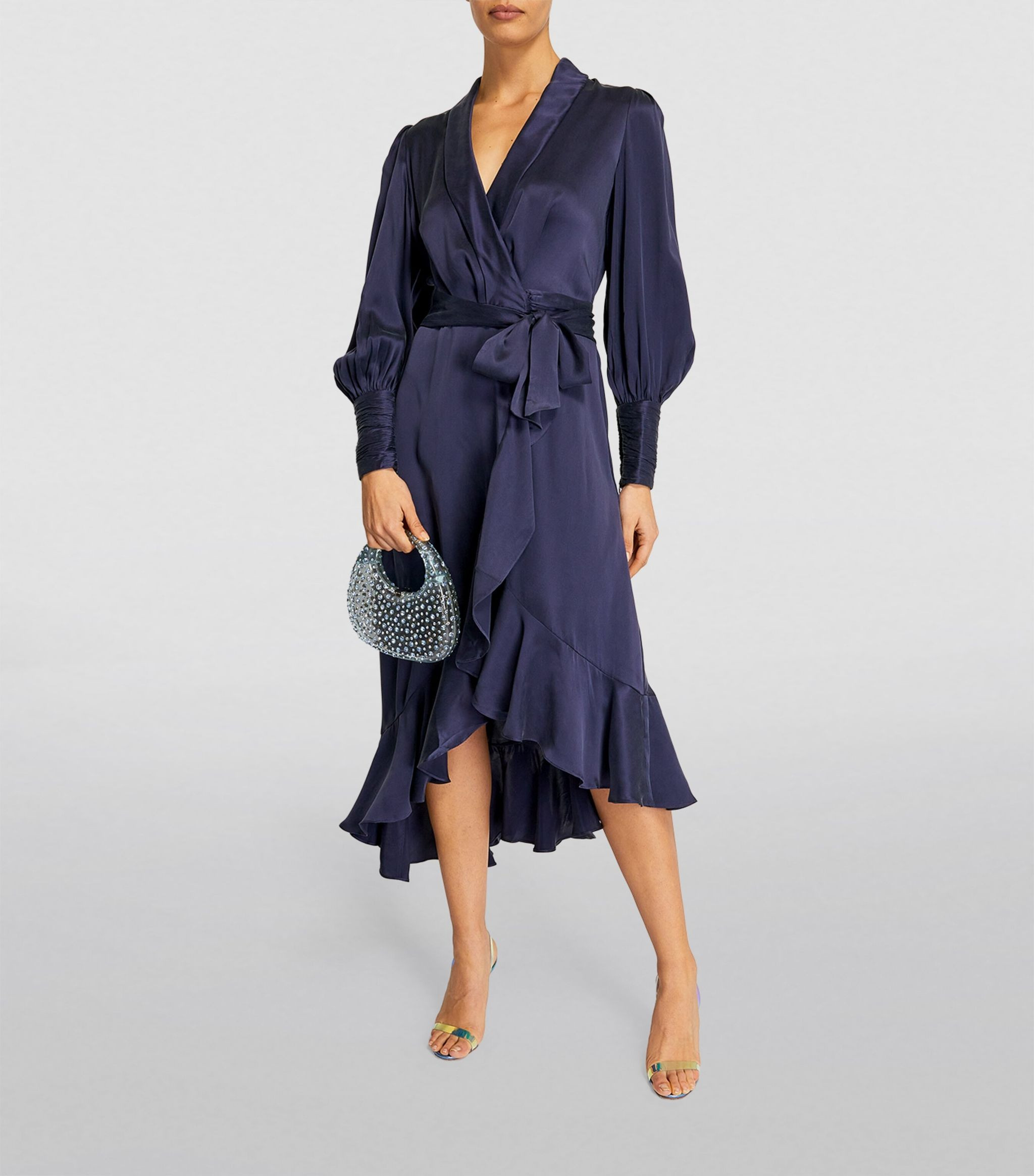 Silk Wrap Midi Dress | Harrods
