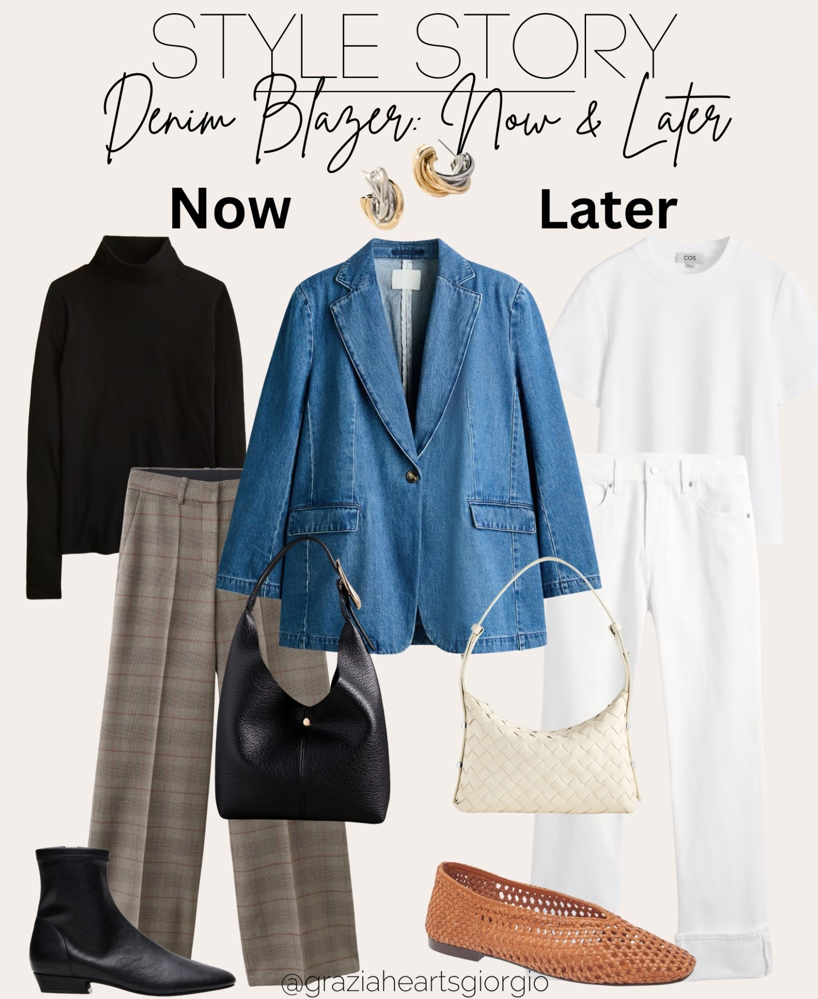 Denim Blazer: Now & Later 
.
.
#denimblazer 

#LTKSeasonal