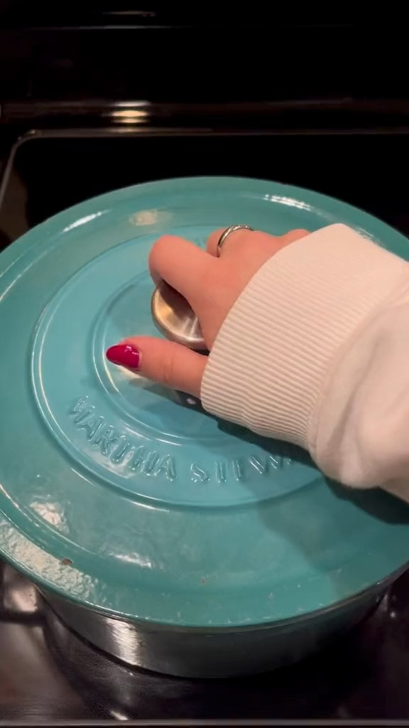The Martha Stewart Enameled Cast Iron Dutch Oven, from my viral “One Pot Creamy Mushroom Pasta” Tik Tok video! I get endless use out of this & it comes in multiple different colors 

#LTKGiftGuide #LTKwedding #LTKhome