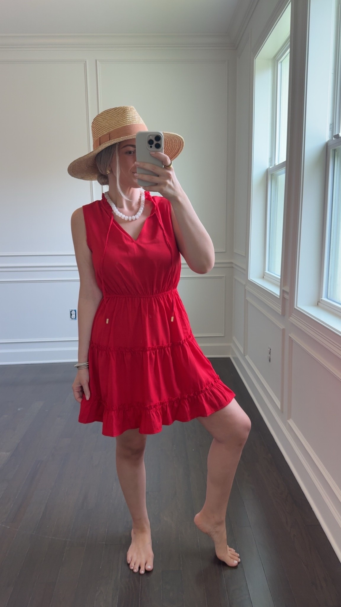 Red dress summer moment ❤️🤍 Heading to my mom’s for a Mother’s Day pool party and this Amazon look is giving effortless coastal chic, Palm Beach energy, and timeless summer style. This flowy red mini dress is lightweight, flattering, bump-friendly, vacation-ready, and perfect for everything from pool parties to beach vacations, summer dinners, Memorial Day, Fourth of July, resort wear, cruise outfits, and throw-on-and-go summer days. Paired it with my favorite woven sun hat and simple accessories for that classic old money inspired summer look without the designer price tag.

If you’re searching for Amazon fashion finds, affordable summer dresses, vacation outfits, pool party outfits, classic feminine style, resort wear, coastal grandmother aesthetic, patriotic summer outfits, red sundresses, casual chic dresses, beach vacation style, Florida summer outfits, or elevated Amazon looks for less — this one is SO good 🤍

#LTKMothersDay #LTKootd #LTKSaleAlert
