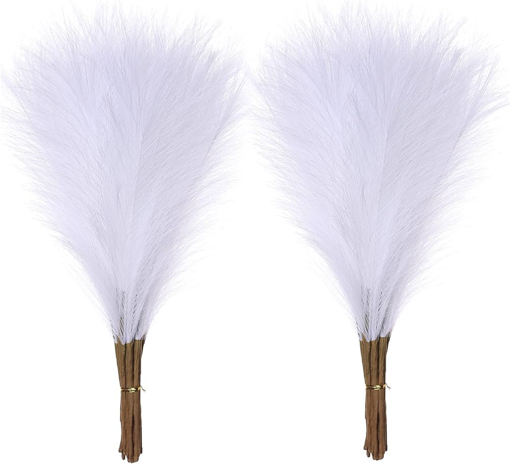 YXZZWL 12 PCS Faux Pampas Grass Decor Tall 18"/45CM Artificial Pompous Grass Small Fake Pompas Va... | Amazon (US)