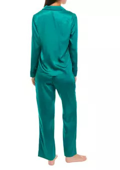 Crown & Ivy™ Women's Satin Pajama Set | Belk