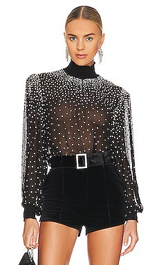 retrofete Ava Top in Black & Silver from Revolve.com | Revolve Clothing (Global)