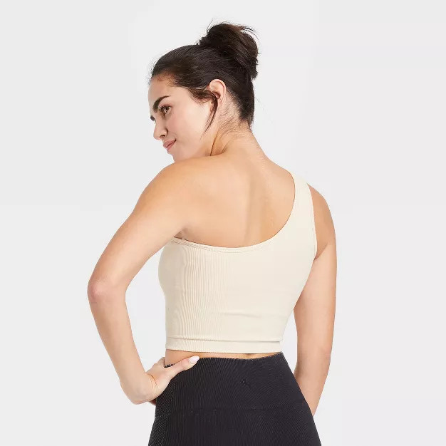 Women's Ribbed Seamless One Shoulder Bra - JoyLab™ | Target