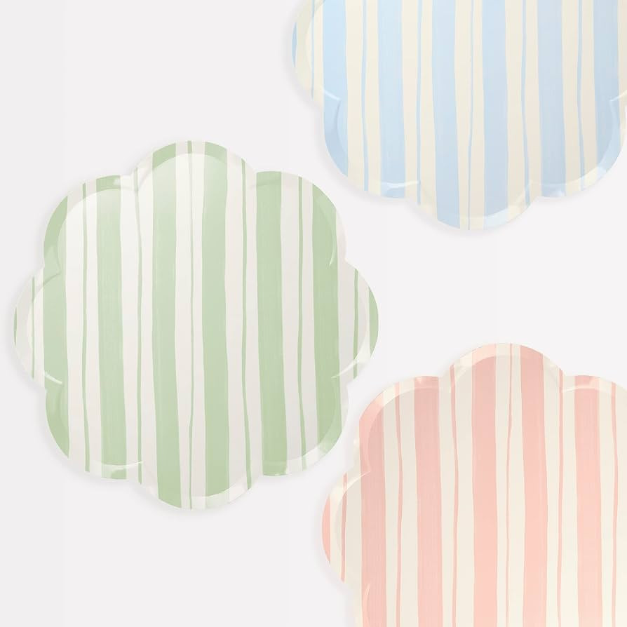 Meri Meri Ticking Stripe Dinner Plates (Pack of 8) | Amazon (US)