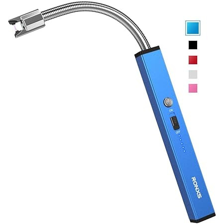 RONXS Lighter Electric Lighter Rechargeable Arc USB Candle Lighters with LED Battery Display, Fle... | Amazon (US)