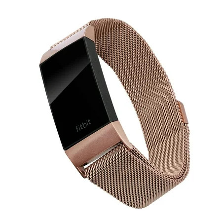 WITHit Gold Stainles Steel Mesh Band for Fitbit® Charge 3 & 4 | Walmart (US)
