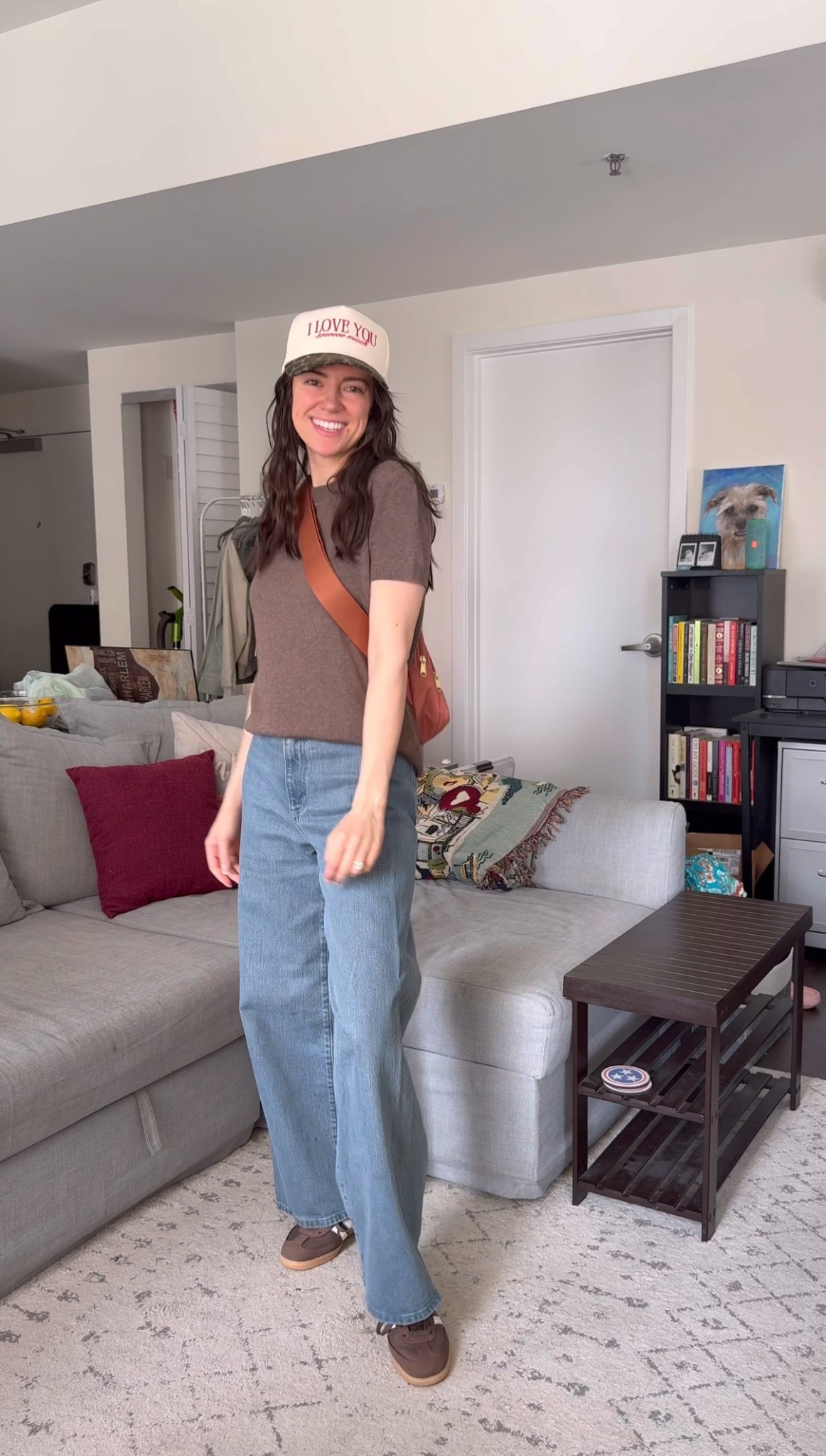 casual museum outfit, petite wide leg jeans outfit, mocha brown knit tee, matcha cafe outfit inspo, neutral street style, capsule wardrobe casual look, comfy outfit for walking, summer city outfit, breathable wool blend tee, brown and denim outfit aesthetic, petite friendly fashion, relaxed daytime outfit idea, coffee toned outfit 2025, pantone mocha mousse look, amazon fashion under $30

#LTKSaleAlert #LTKPetite #LTKFindsUnder50