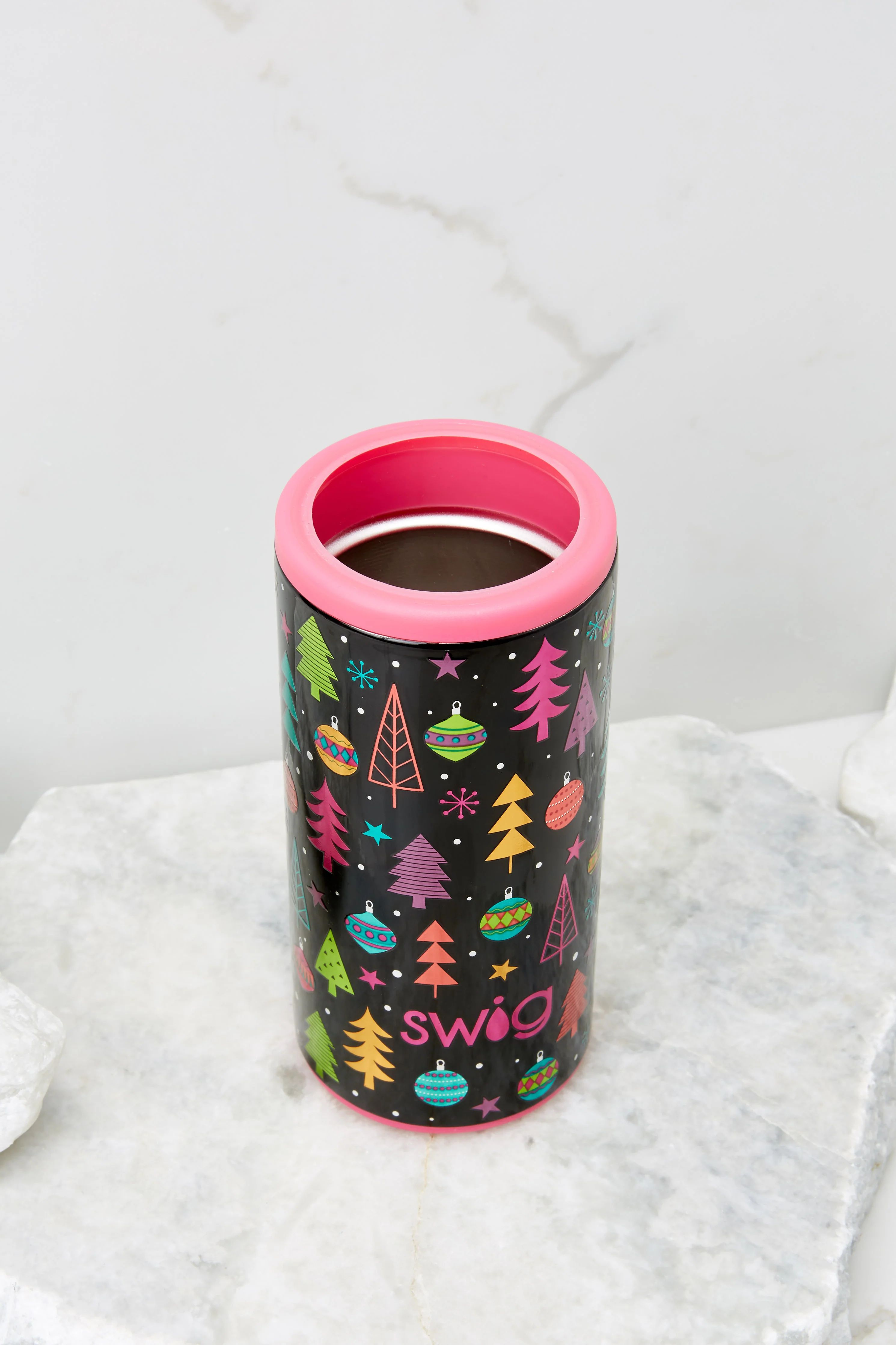 Merry And Bright Skinny Can Cooler | Red Dress 