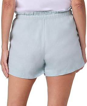 HANG TEN Women's Linen Blend Summer Shorts - Lightweight Casual Elastic Waist Shorts with Pockets... | Amazon (US)