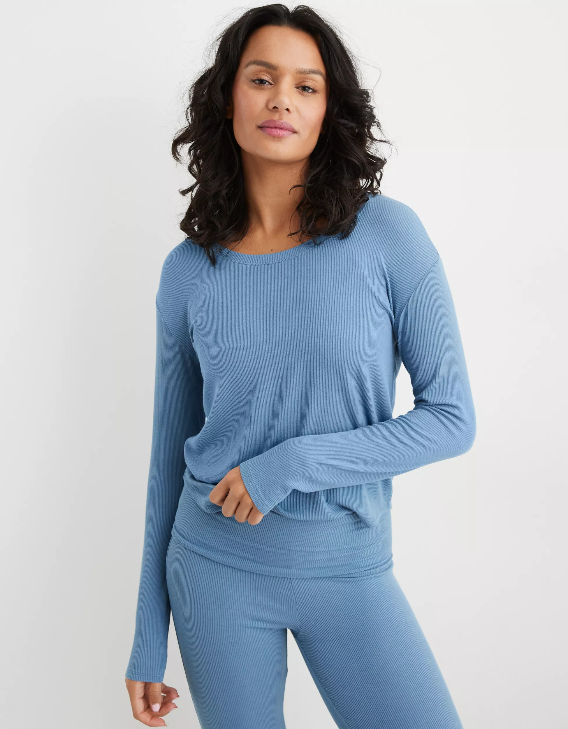 Aerie Real Soft Long Sleeve T-Shirt | American Eagle Outfitters (US & CA)