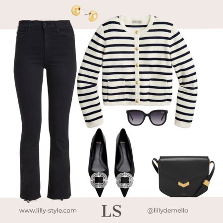 Timeless pieces to wear now and for years to come. 
Striped cardigan jacket 
Demllier bag 
Affordable chic flats 

#LTKSeasonal #LTKshoecrush #LTKstyletip