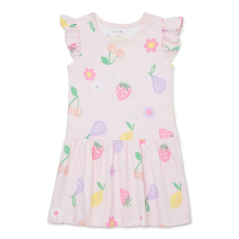 Garanimals Toddler Girl Flutter Sleeve Print Dress, Sizes 12M-5T | Walmart (US)