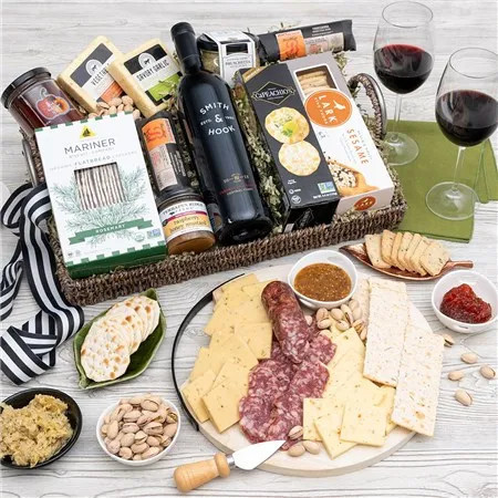 Artisan Charcuterie & Wine Tray | GourmetGiftBaskets.com