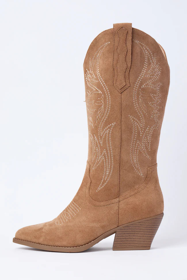 Jubilee Brown Cowboy Boots | Pink Lily