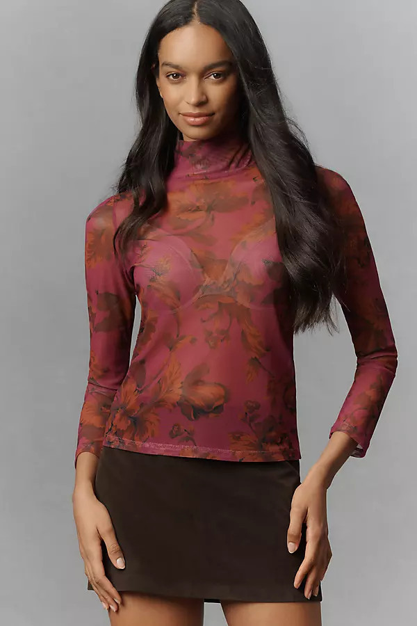 Mesh Turtleneck Top | Anthropologie (US)