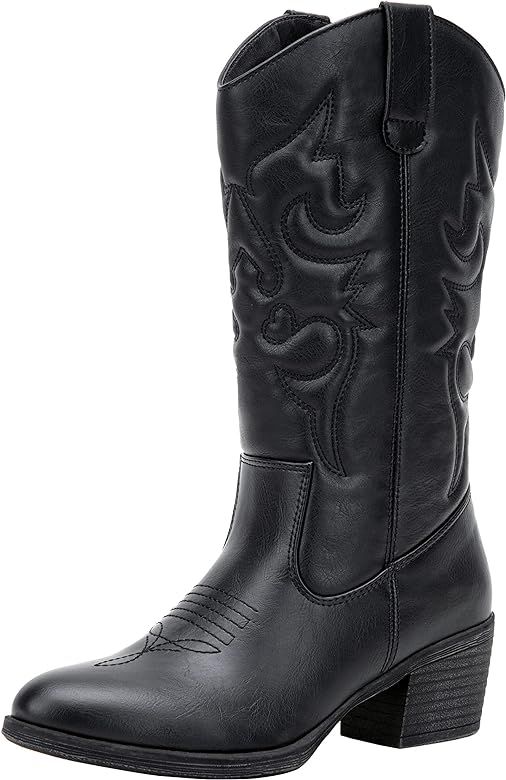 Vepose Women's 9801 Cowboy Knee High Booties for Women | Amazon (US)