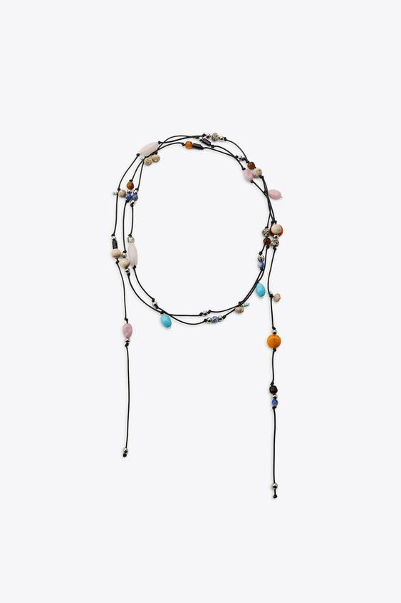 MULTI-POSITION BEAD CORD NECKLACE | Zara US