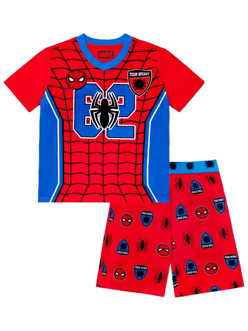 Spiderman 2-Piece Short Sleeve and Short Pajama Set, 4-12 | Walmart (US)