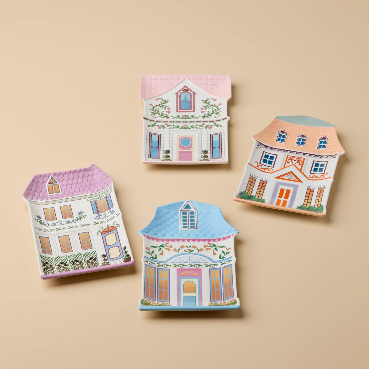 Lenox Village House Accent Plates - Set of 4 | Lenox