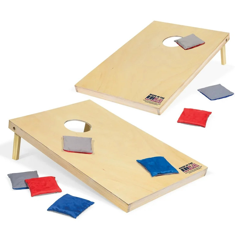 EastPoint Sports 2' x 3' Cornhole Boards - Natural Wood Bean Bag Toss Set with 8 Bean Bags | Walmart (US)
