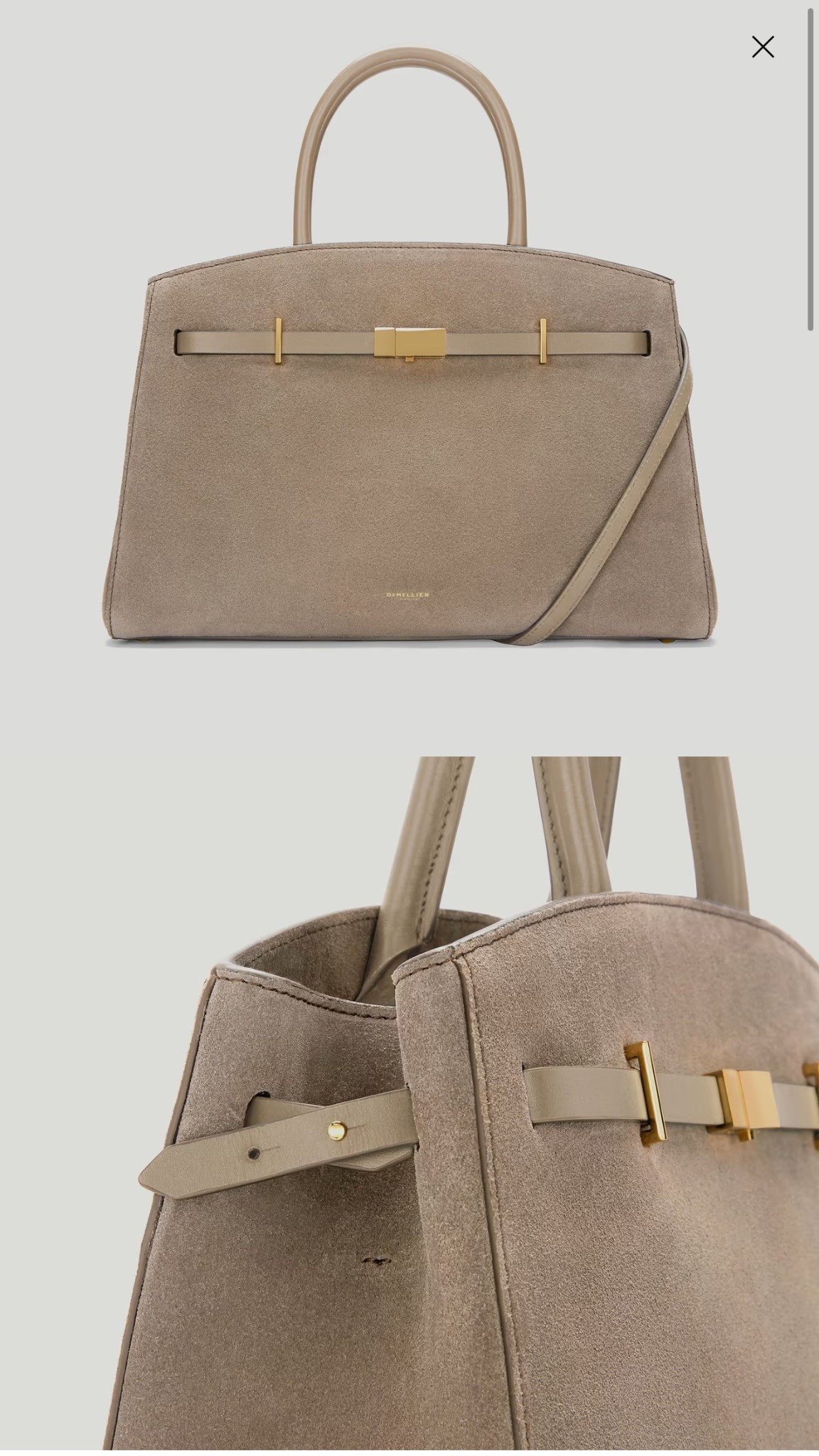 New suede light color bag