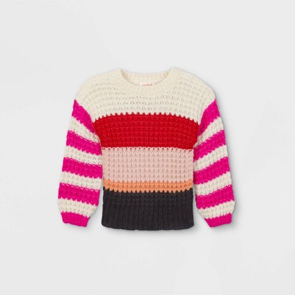 Toddler Girls' Colorblock Pullover Sweater - Cat & Jack™ | Target