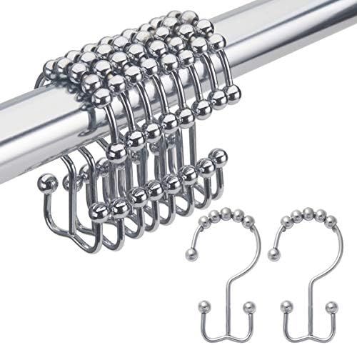 Amazer Shower Curtain Hooks Rings, Rust-Resistant Metal Double Glide Shower Hooks for Bathroom Sh... | Amazon (US)