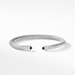 Cable Classic Collection® Bracelet with Black Onyx and Diamonds | David Yurman