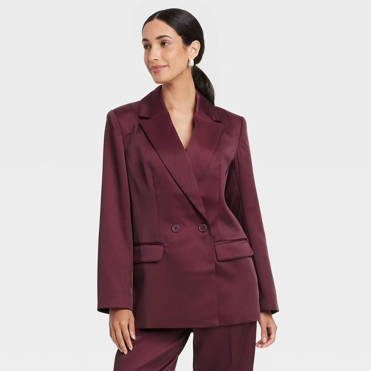 Women's Structured Satin Blazer - A New Day™ | Target