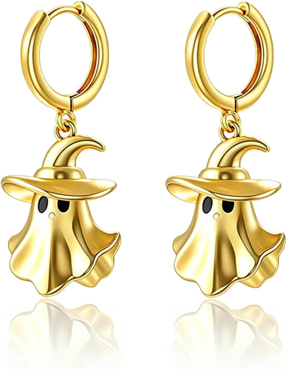 Cicy Bell Halloween Ghost Earrings for Women 18K Gold Plated Dangle Earring | Amazon (US)