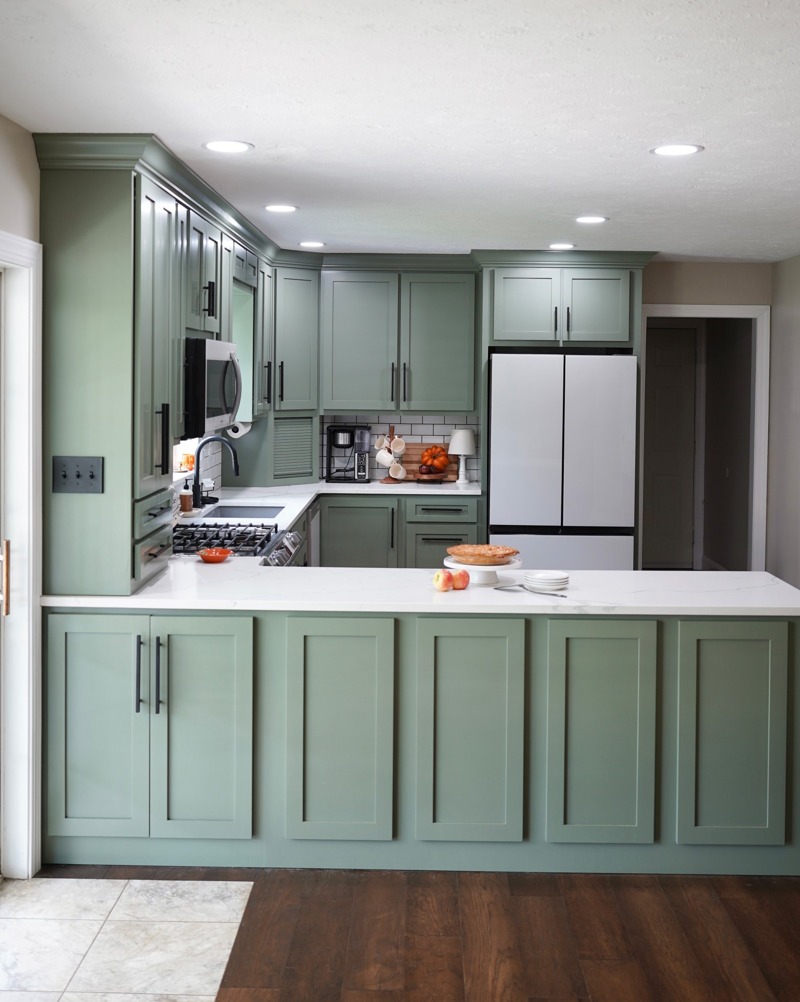 Cottage green kitchen! Kitchen. Kitchen inspo. Green kitchen. Collected home. Kitchen appliances. 

#LTKStyleTip #LTKHome