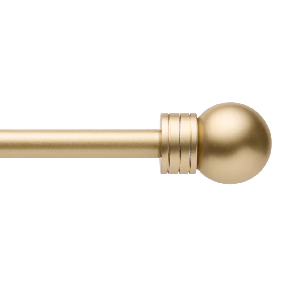 TOWN & COUNTRY BASICS Modern Sphere Single Indoor Curtain Rod & Finial Set | Wayfair North America