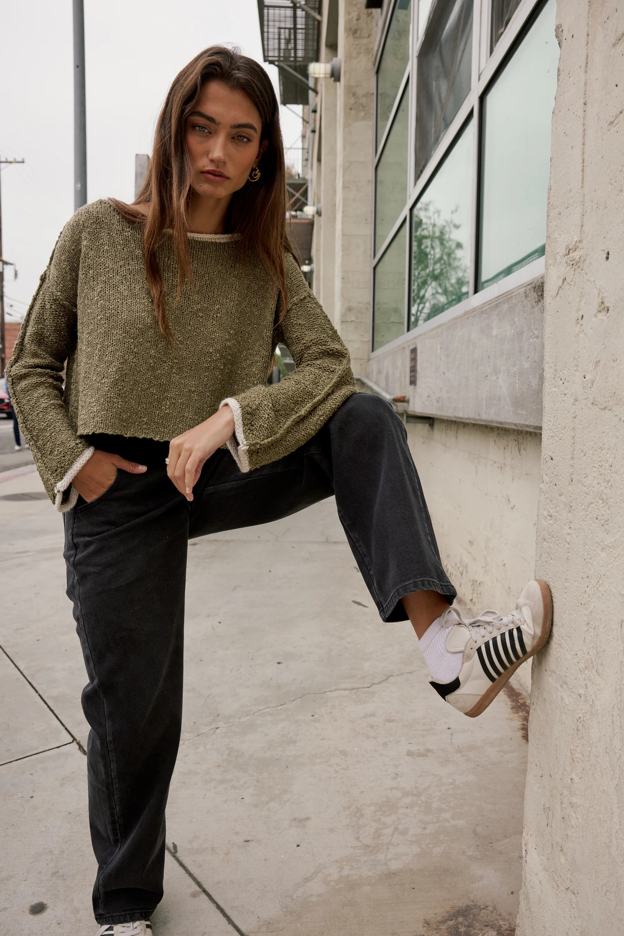 Robin Knit Sweater in Olive - FINAL SALE | Böhme US