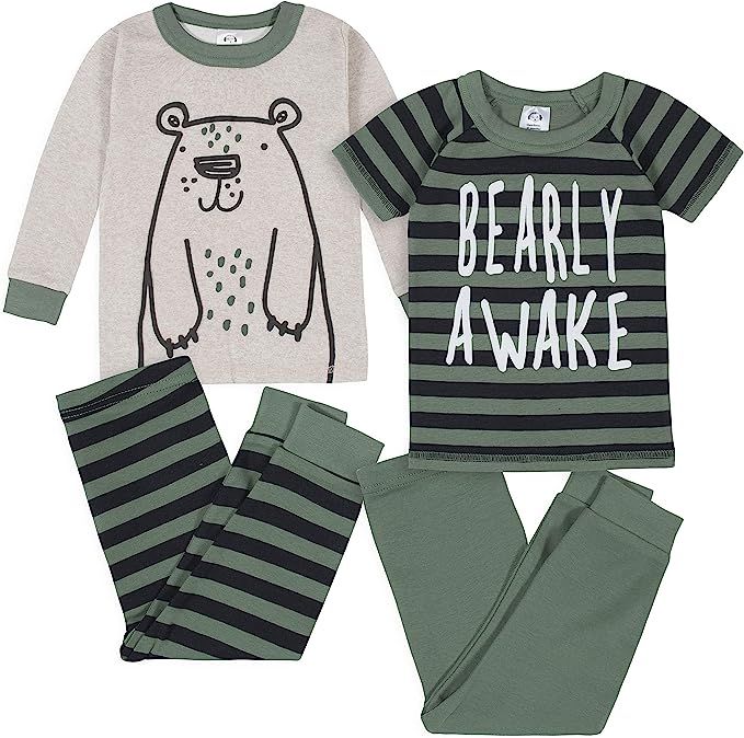 Gerber Baby Boys' 4-Piece Pajama Set | Amazon (US)