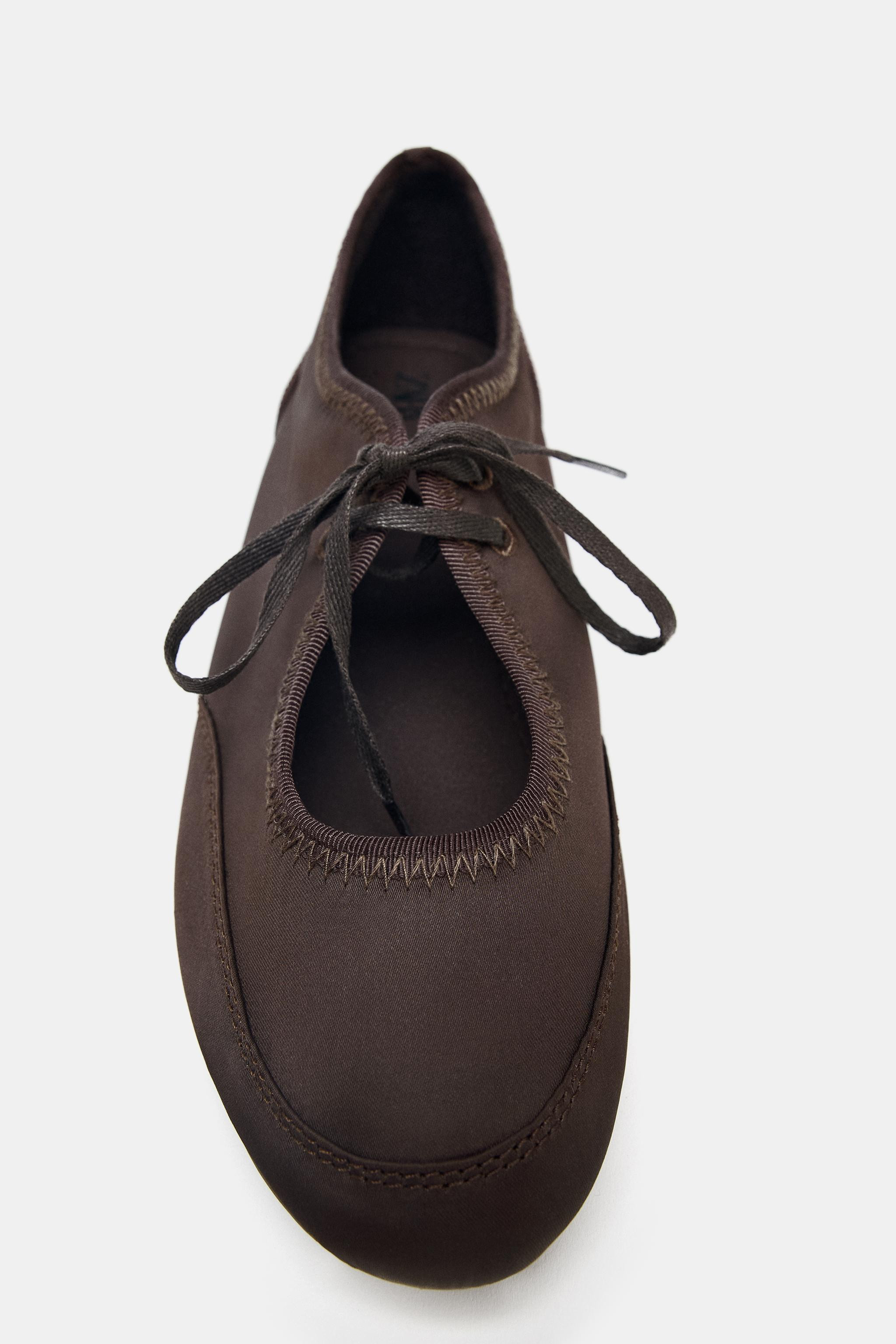 SPORTY BALLET FLATS WITH BOW | Zara US