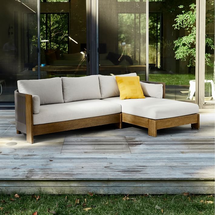 Porto Outdoor 2-Piece Chaise Sectional (105") | West Elm (US)